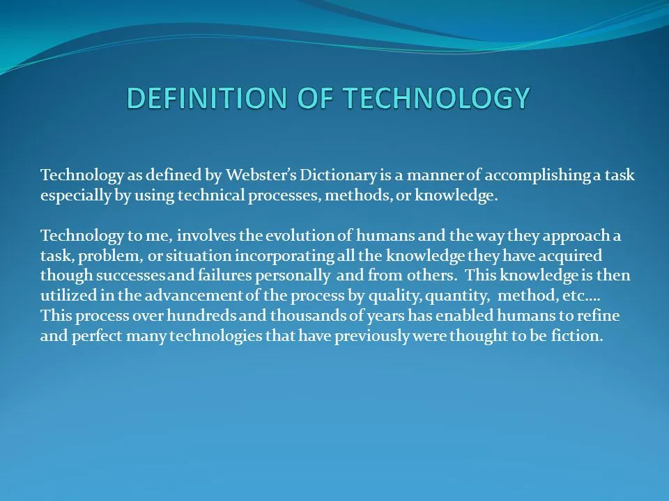 What is the concept of technology?